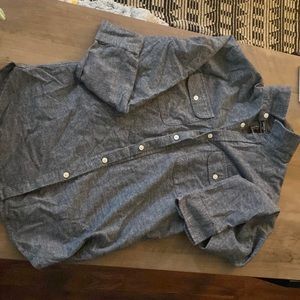 Large men long sleeve gray comfy dress shirt forever 21
